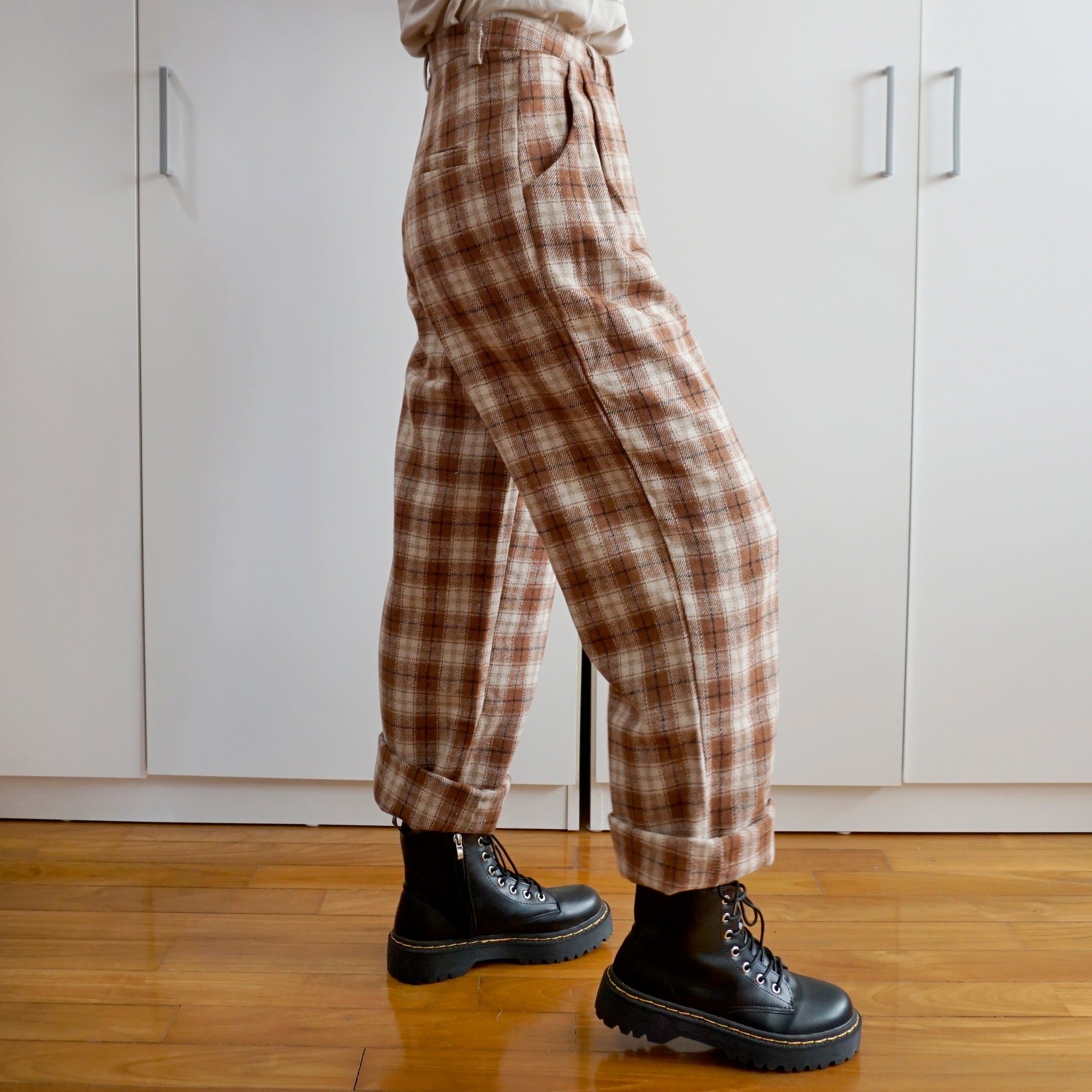 Fall Checkered Plaid Pants