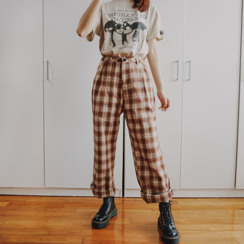 Fall Checkered Plaid Pants