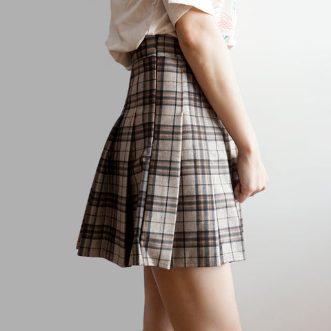 Mehrfarbig karierter Tennisrock