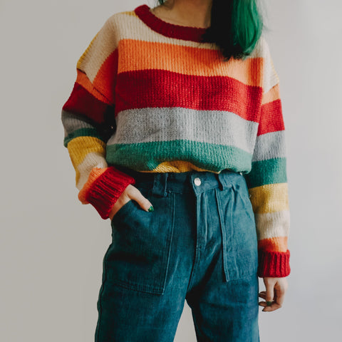 Autumn Rainbow Sweater/Cardigan