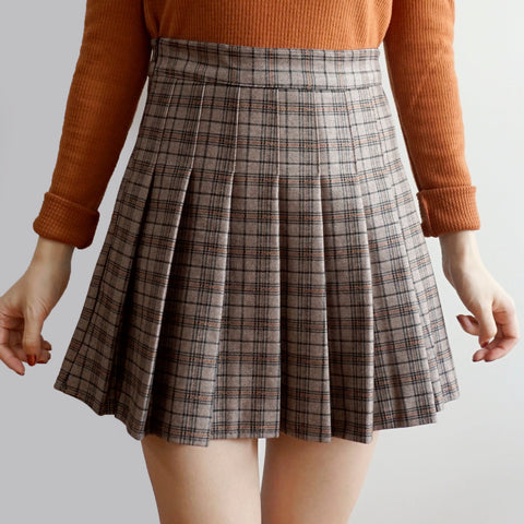 Mehrfarbig karierter Tennisrock