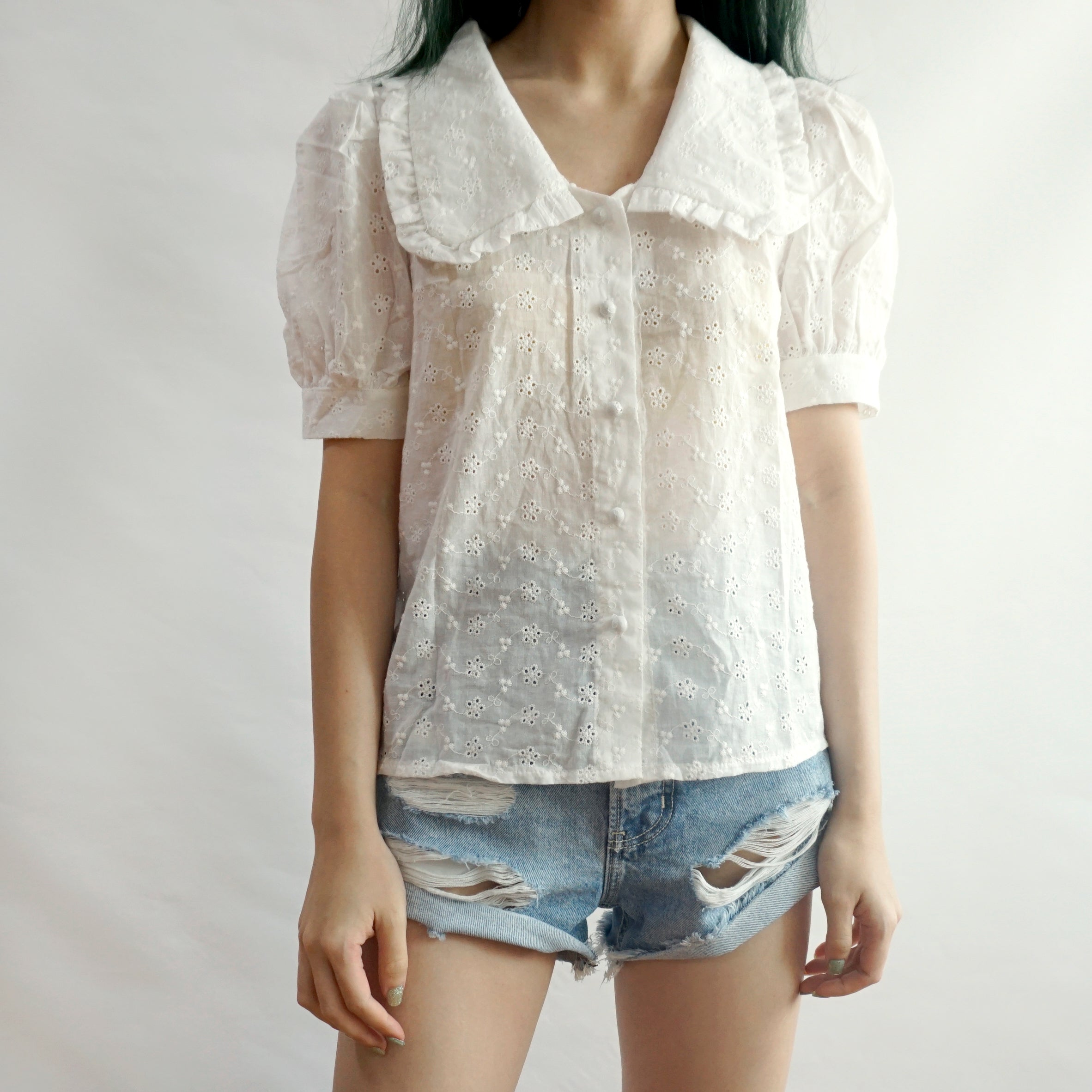 Camisa con botones y ojales de Peter Pan
