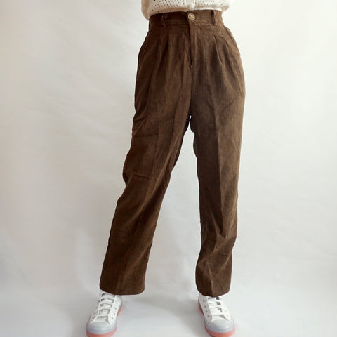 Pleated Corduroy Pants