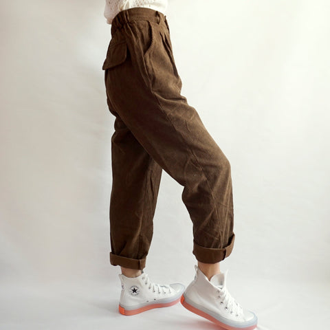 Pleated Corduroy Pants