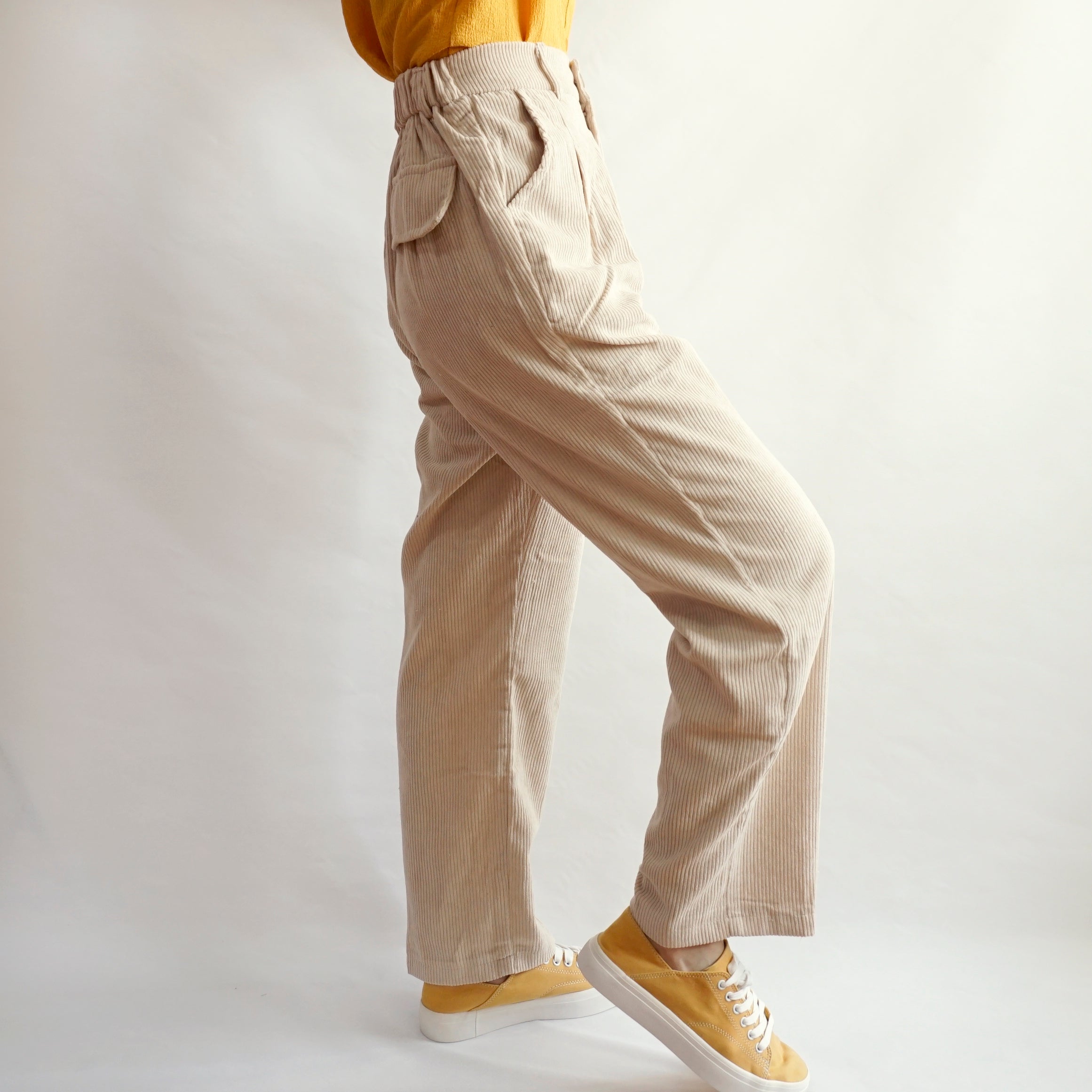 Pleated Corduroy Pants