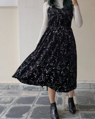 Starry Velvet Cami Midi Dress