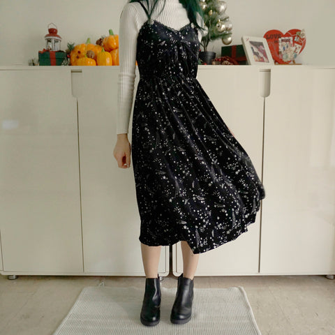 Starry Velvet Cami Midi Dress