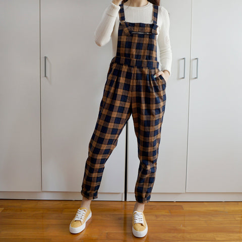 Vintage Karierte Overalls