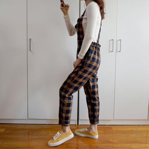 Vintage Karierte Overalls