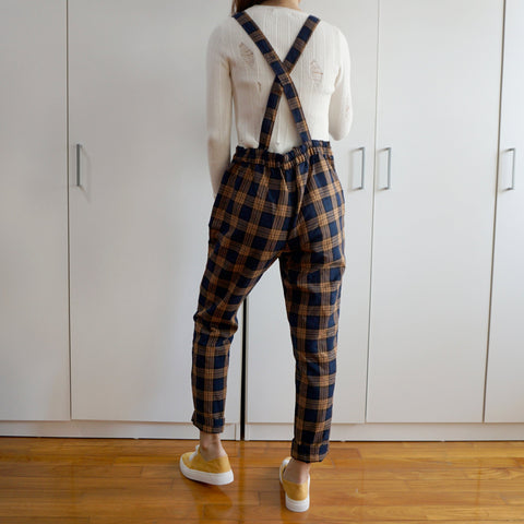 Vintage Karierte Overalls