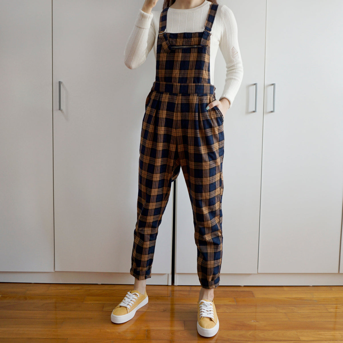 Vintage Karierte Overalls