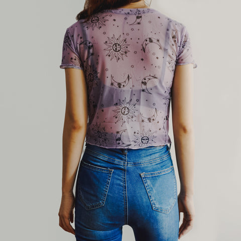 Celestial Mesh Crop Top