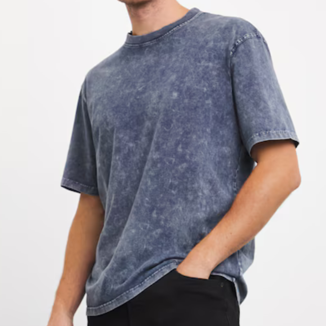 Acid-Washed Basic Oversize-T-Shirt