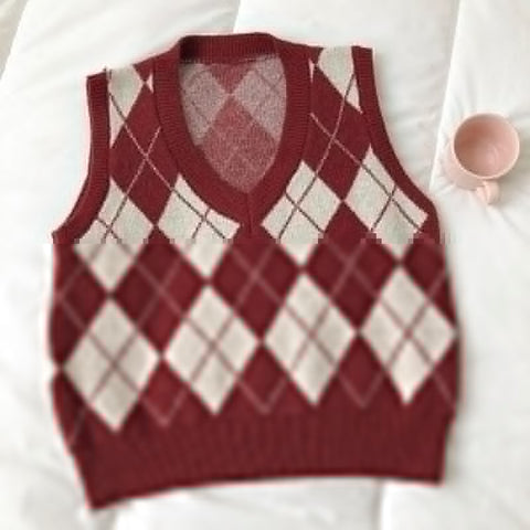 Diamond Plaid Vest