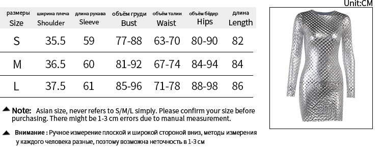 Voguable  Long Sleeve Cut Out Solid Skinny Mini Dress Winter Party Club Elegant Outfits Y2K