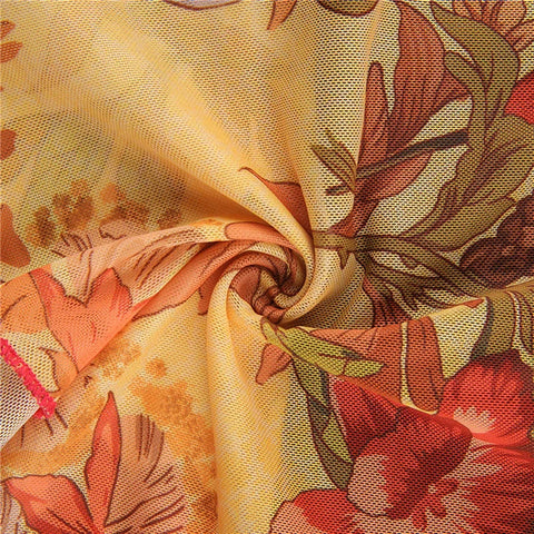 y2k Tops for Sheer Floral Print Slim Fit Spaghetti Strap Sleeveless Mesh Halter Vest 2000s Clothes Streetwear