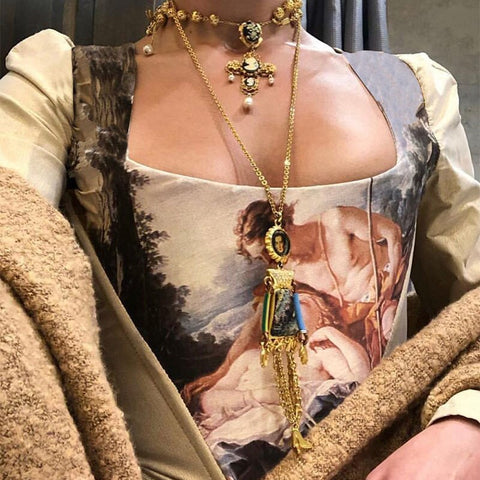 Y2K Aesthetic Print Crop Tops for Sleeveless Corset Vest Top Cropped Backless Club Top Tanks New