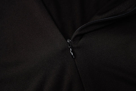 Voguable Solid Long Sleeves O Neck Cut Out Drawstrings Bandage Playsuit  Fall Bodycon Party Club Elegant Y2K