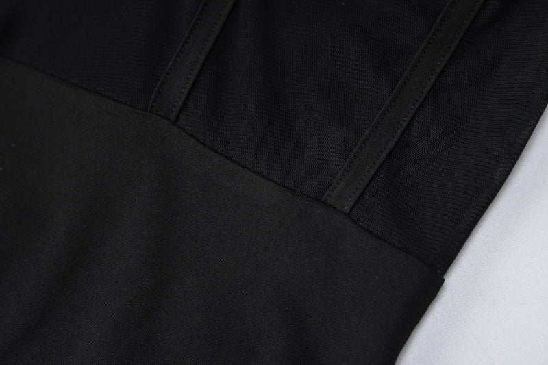 Voguable  Solid Slip Sleeveless Backless Patchwork Pleated Midi Dress Evening Party Slim Elegant Y2K Clothing