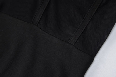Voguable  Solid Slip Sleeveless Backless Patchwork Pleated Midi Dress Evening Party Slim Elegant Y2K Clothing