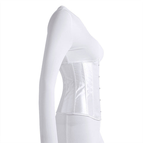 Voguable  Long Sleeve Jumpsuit Bandage Corset 2 Pieces Set Winter  Zipper Suit Romper Y2K Streetwear