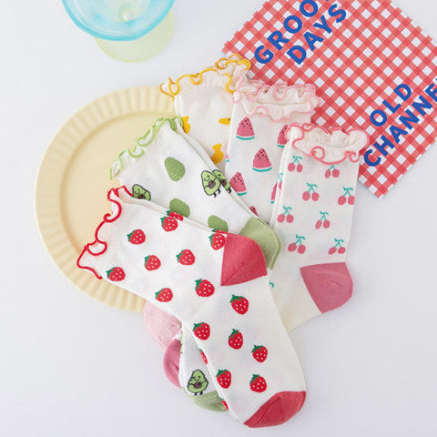 Frilly Fruit Socks