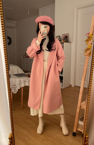 Basic Faux Wool Coat