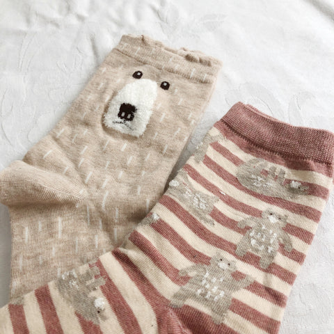 Bear Stripe Sock Set