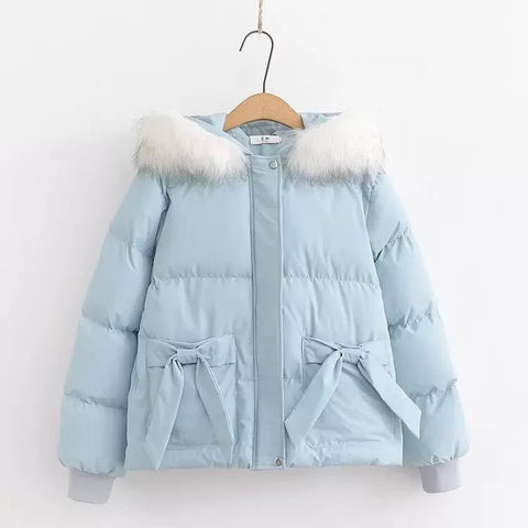 Pufferjacke mit kleiner Schleife