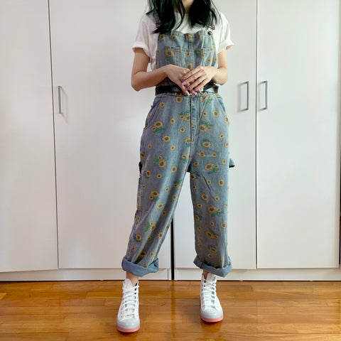 Sonnenblumen-Jeans-Overall