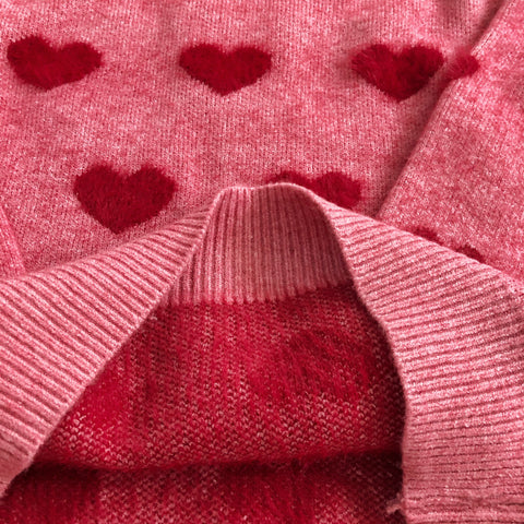 Fuzzy Hearts Sweater