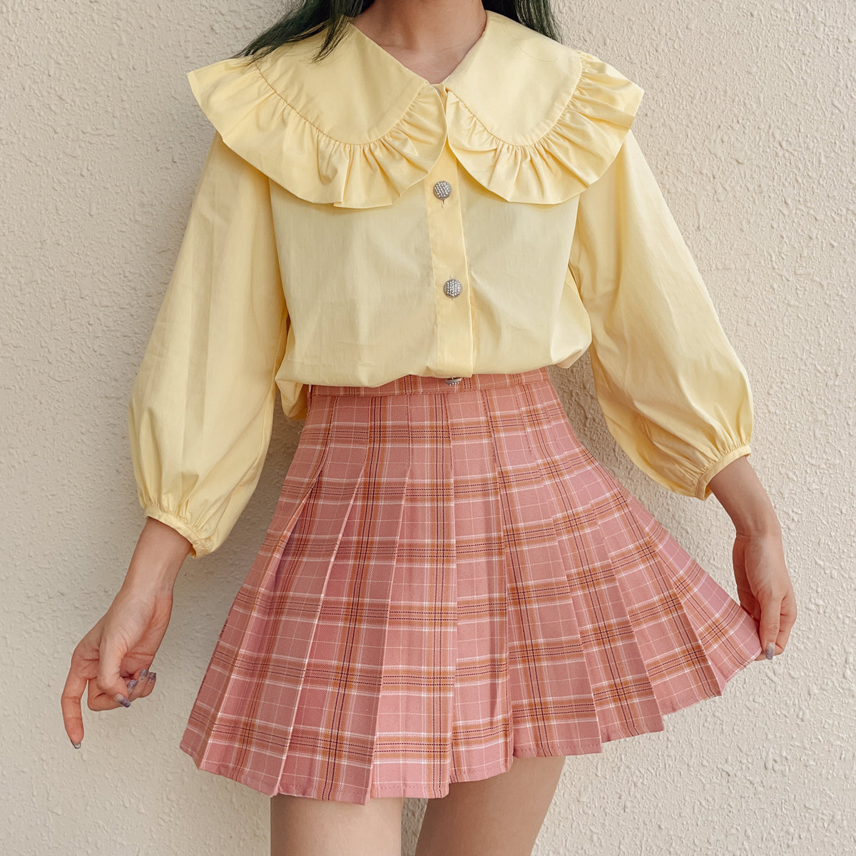 Lemon Frill Button Up Shirt