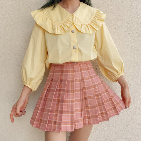 Lemon Frill Button Up Shirt