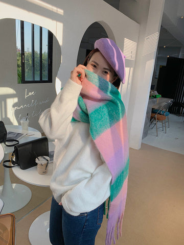 Pastel Colorblock Scarf