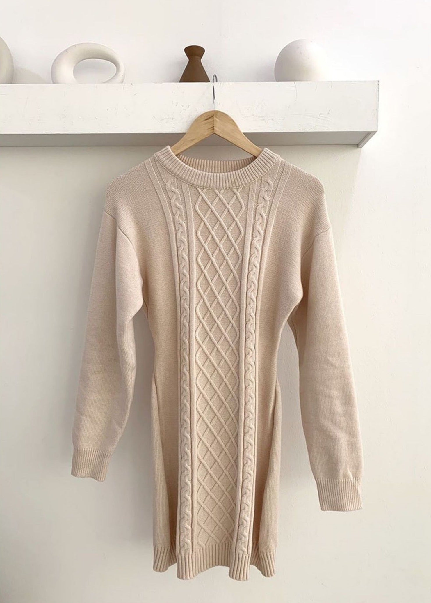 Ribbed Bodycon Mini Sweater Dress