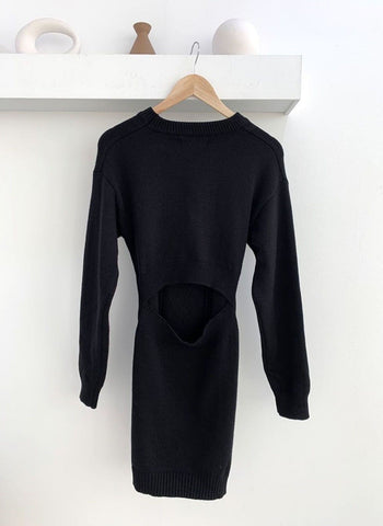 Ribbed Bodycon Mini Sweater Dress