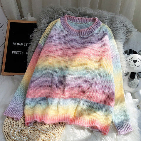 Pastel Ombre Stripe Sweater