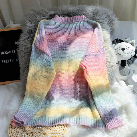 Pastel Ombre Stripe Sweater