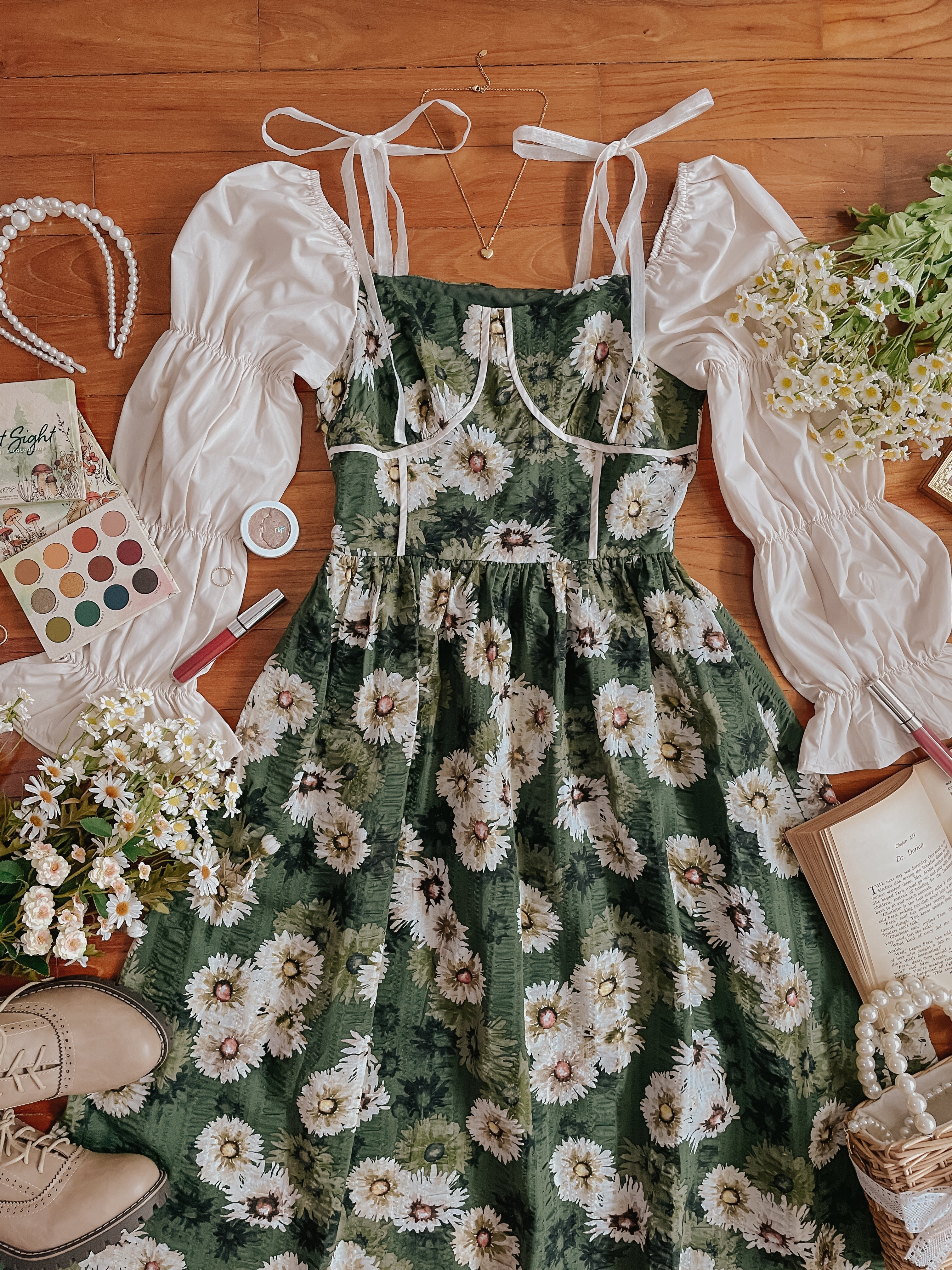 Vestido midi Daisy Cottage