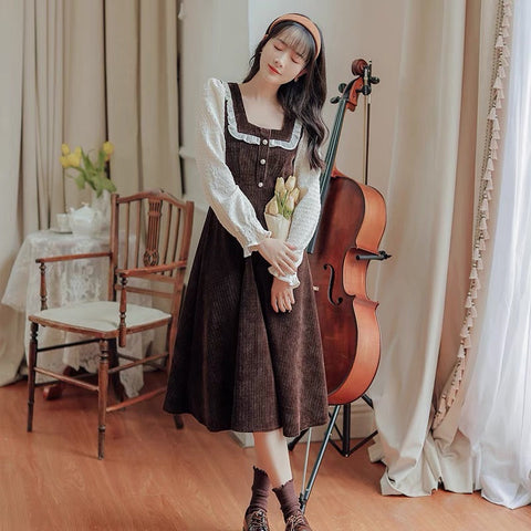 Square Neck Sweater Dress