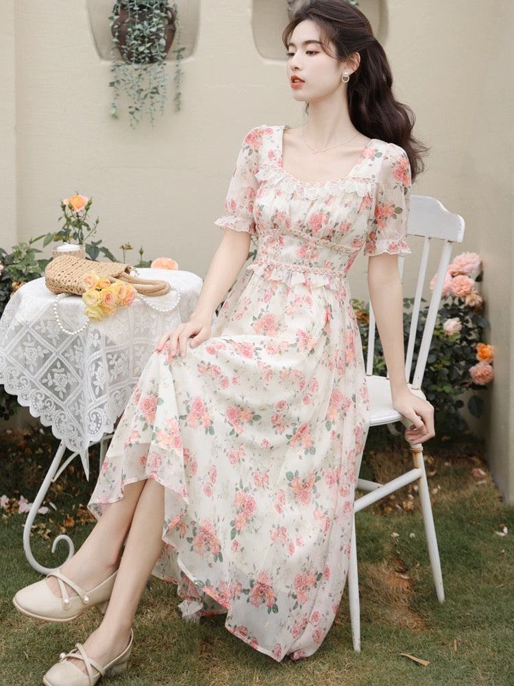 Peony Blush Midi Dress