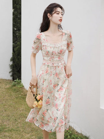 Peony Blush Midi Dress