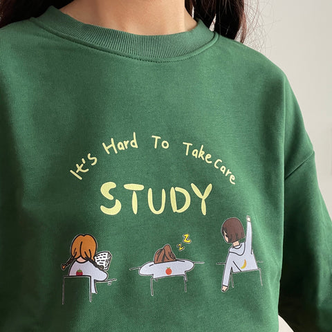 Sweatshirt „Studieren Sie hart“