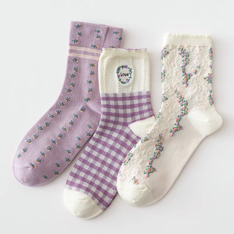 Juego de calcetines con estampado floral