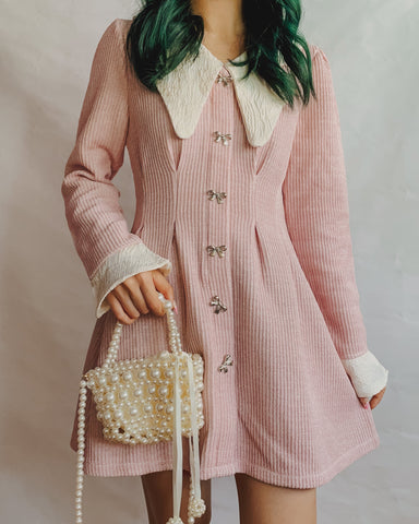 Sweet Bow Peter Pan Knit Dress