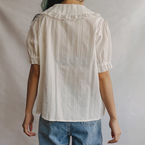 Camisa abotonada de Peter Pan con rosas