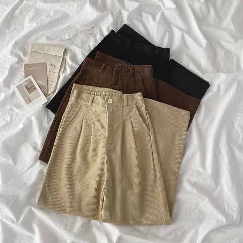 Pleated Corduroy Pants