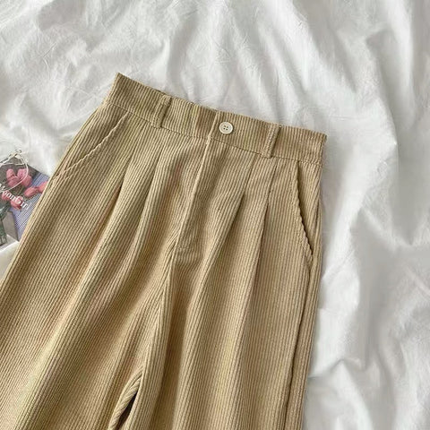 Pleated Corduroy Pants