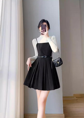 Two-Piece Mini Cami Dress & Sweater Set