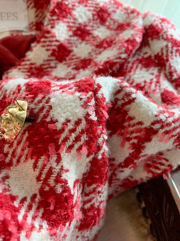 Candy Cane Gingham Dress Coat